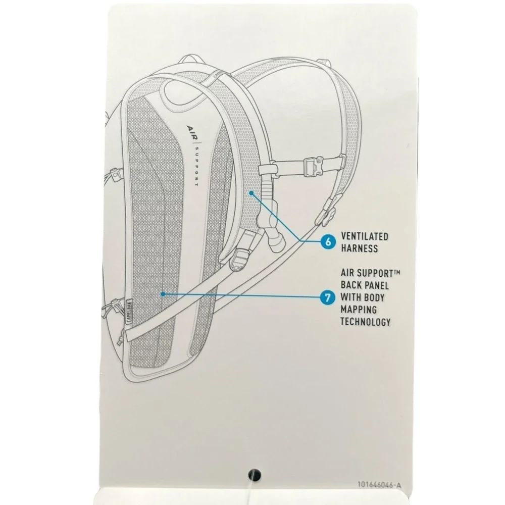 CamelBak Classic Light Bike Cycling Hydration Pack 70oz 2L Gray Aqua
